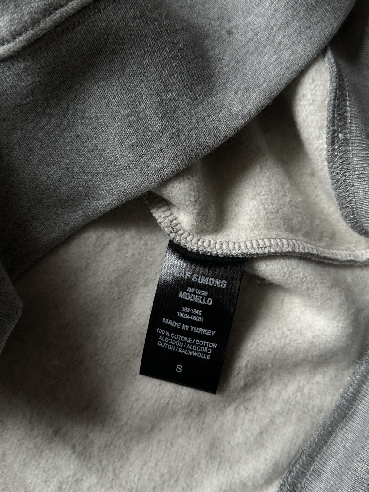 Raf Simons Raf Simons Hoodie Gray Small Size US S / EU 44-46 / 1 - 5 Thumbnail