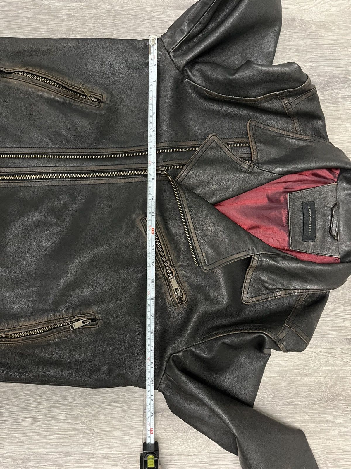 John Varvatos Asymmetrical leather biker jacket. Size US L / EU 52-54 / 3 - 13 Thumbnail