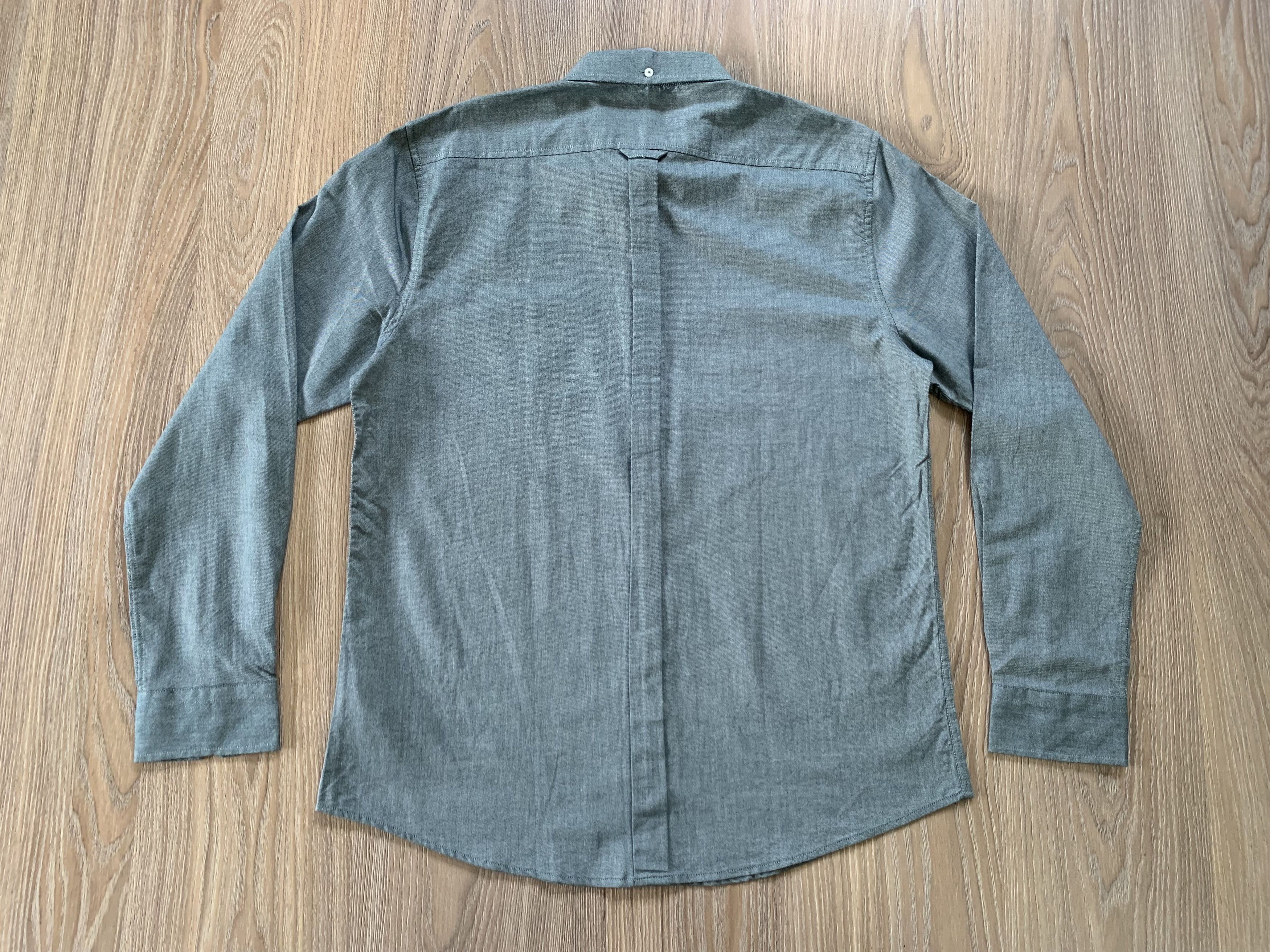 Ben Sherman Ben Sherman Dark Emerald Cotton Button Down Shirt Size US L / EU 52-54 / 3 - 3 Thumbnail