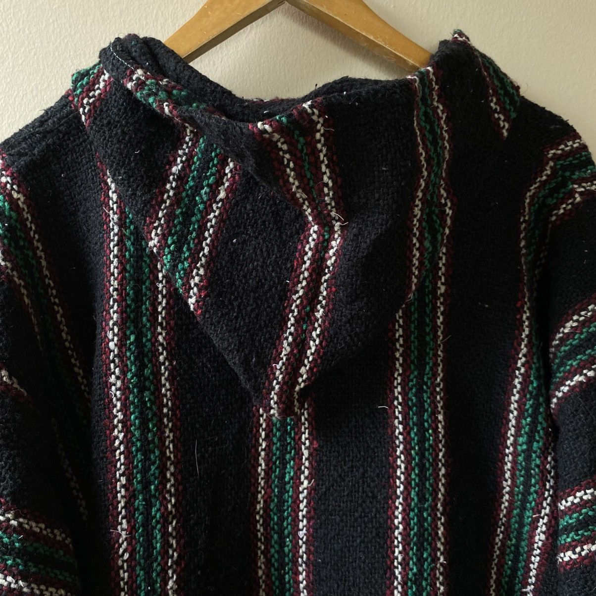 Vintage Black Striped Baja Hoodie Pullover Size US L / EU 52-54 / 3 - 3 Thumbnail