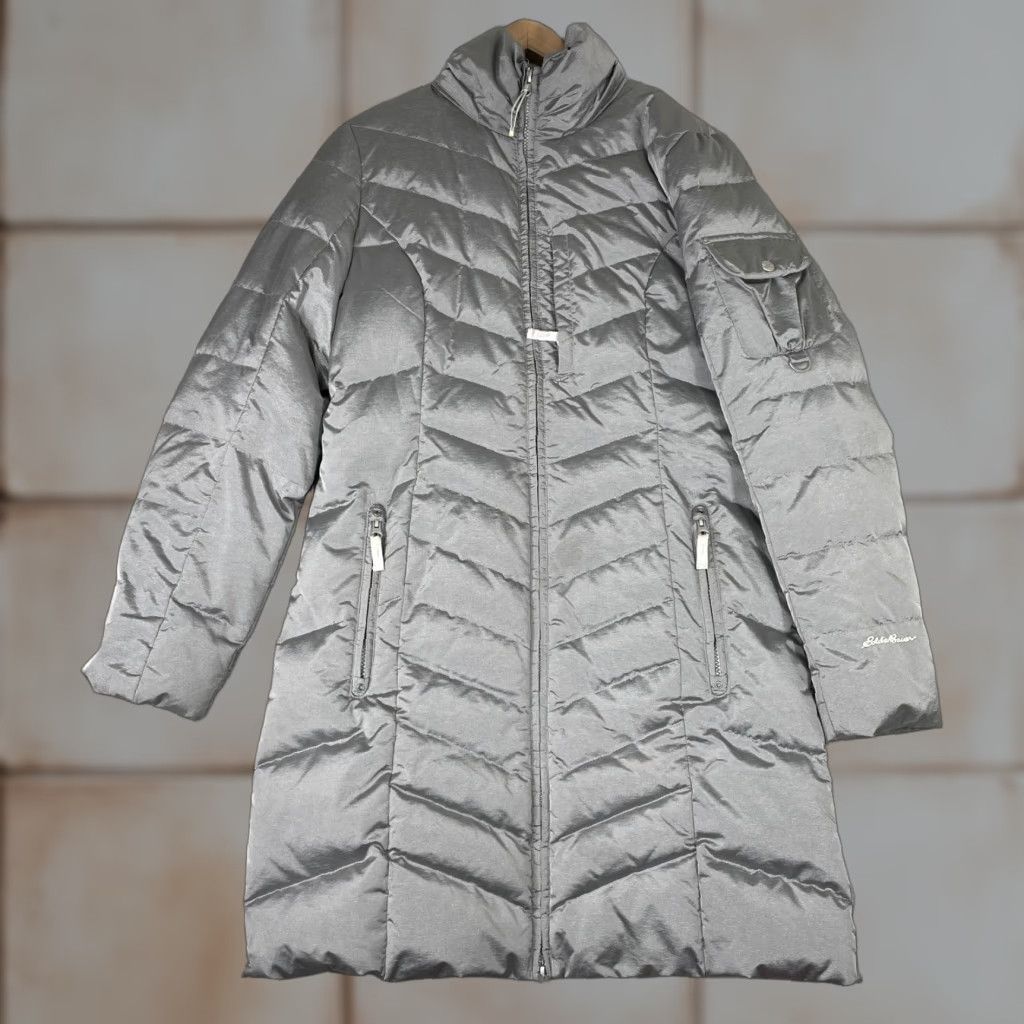 Eddie Bauer Eddie Bauer Down Parka Womens M Gray Faux Fur Lined Long Puffer Jacket Coat Size M / US 6-8 / IT 42-44 - 1 Thumbnail