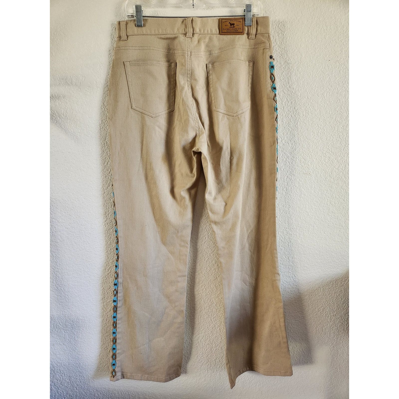 Lauren Ralph Lauren Lauren Jeans Co.Ralph Lauren Women's Beaded Bootcut Pants-10 Size 32" / US 10 / IT 46 - 2 Thumbnail