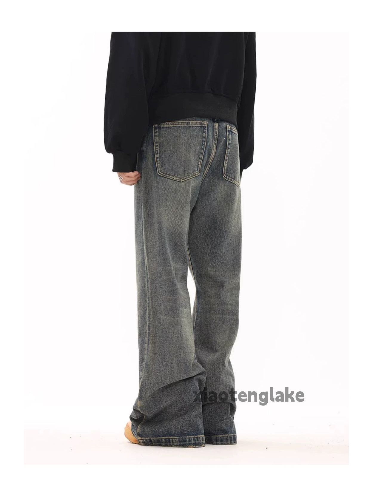 Jean × Vintage washed faded y2k baggy bootcut flared yuppie jeans Size US 30 / EU 46 - 6 Thumbnail