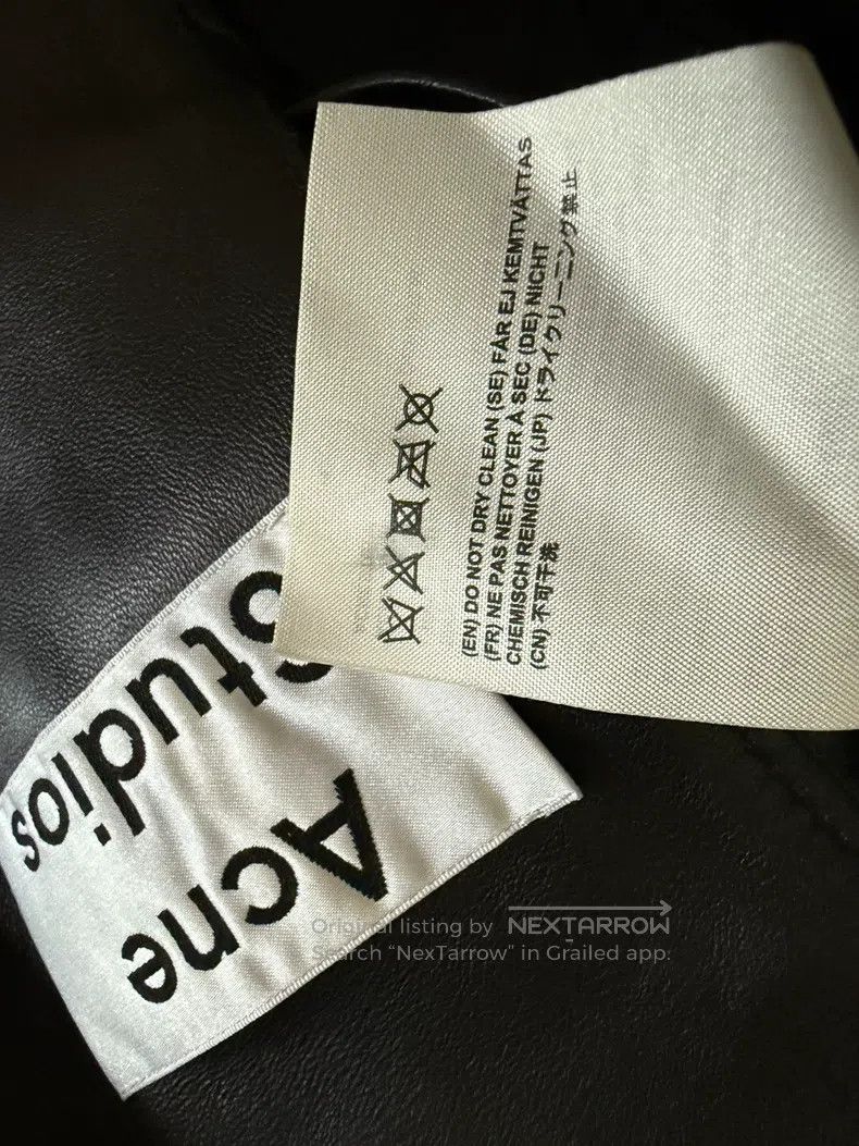 Acne Studios Acne Studios Leather Jacket, classic biker style, black la Size US S / EU 44-46 / 1 - 5 Thumbnail