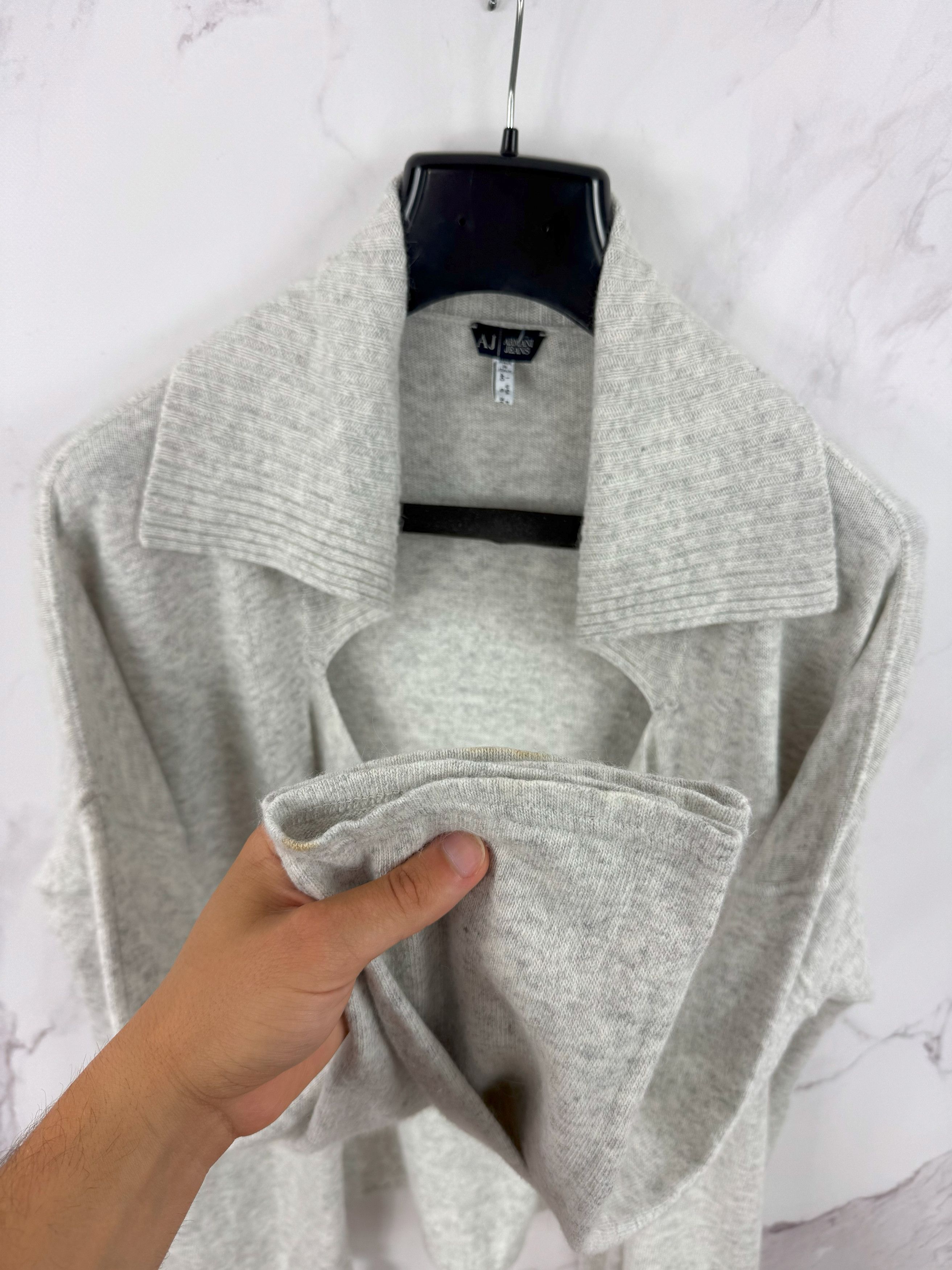 Armani Armani Jeans Open Front Layering Cardigan Drawstring Hem M Size M / US 6-8 / IT 42-44 - 11 Thumbnail