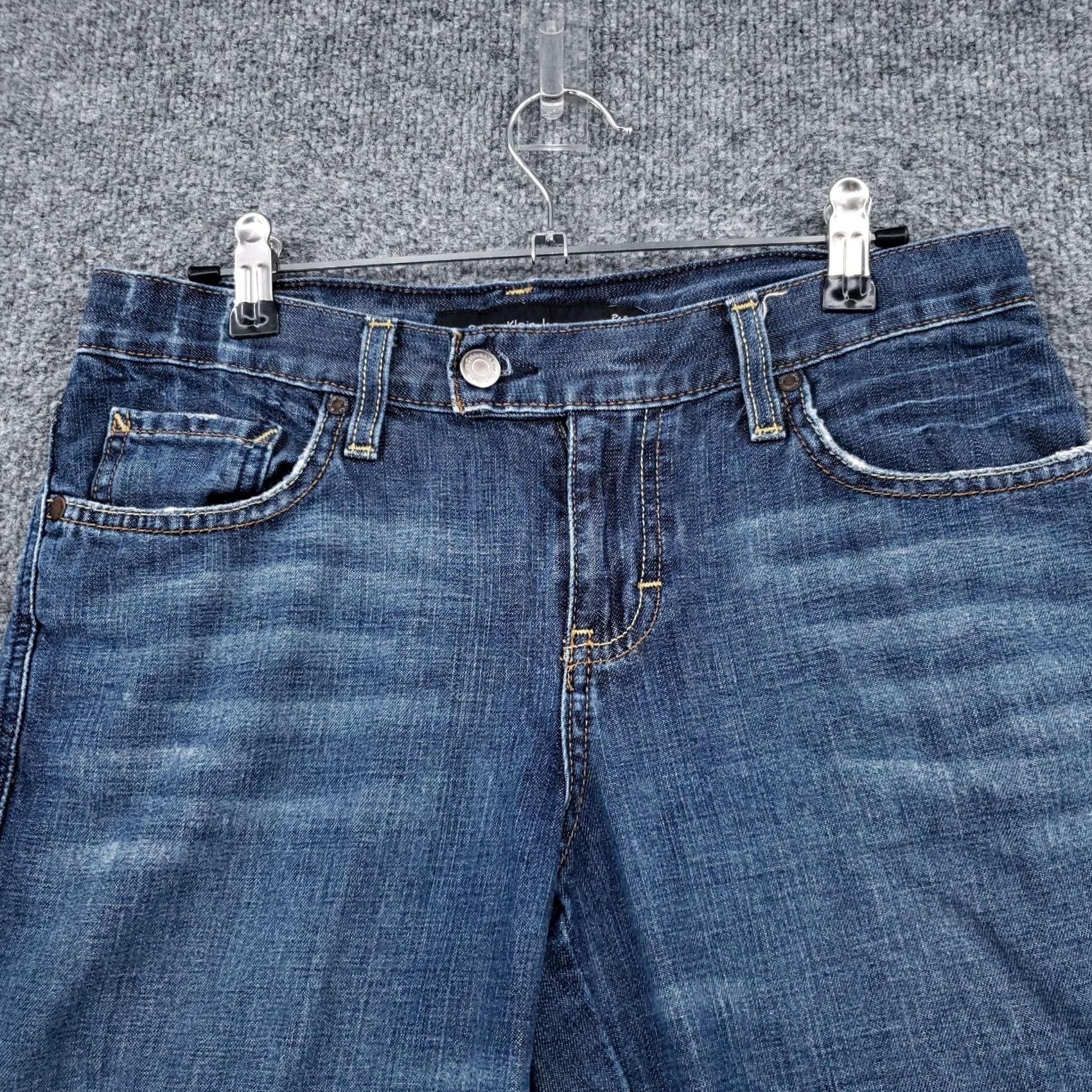 Calvin Klein Calvin Klein Womens Shorts Blue 2 Skimmer 12" Mid-Rise 5-Pocket Denim Rinse Wash Size 26" / US 2 / IT 38 - 6 Thumbnail