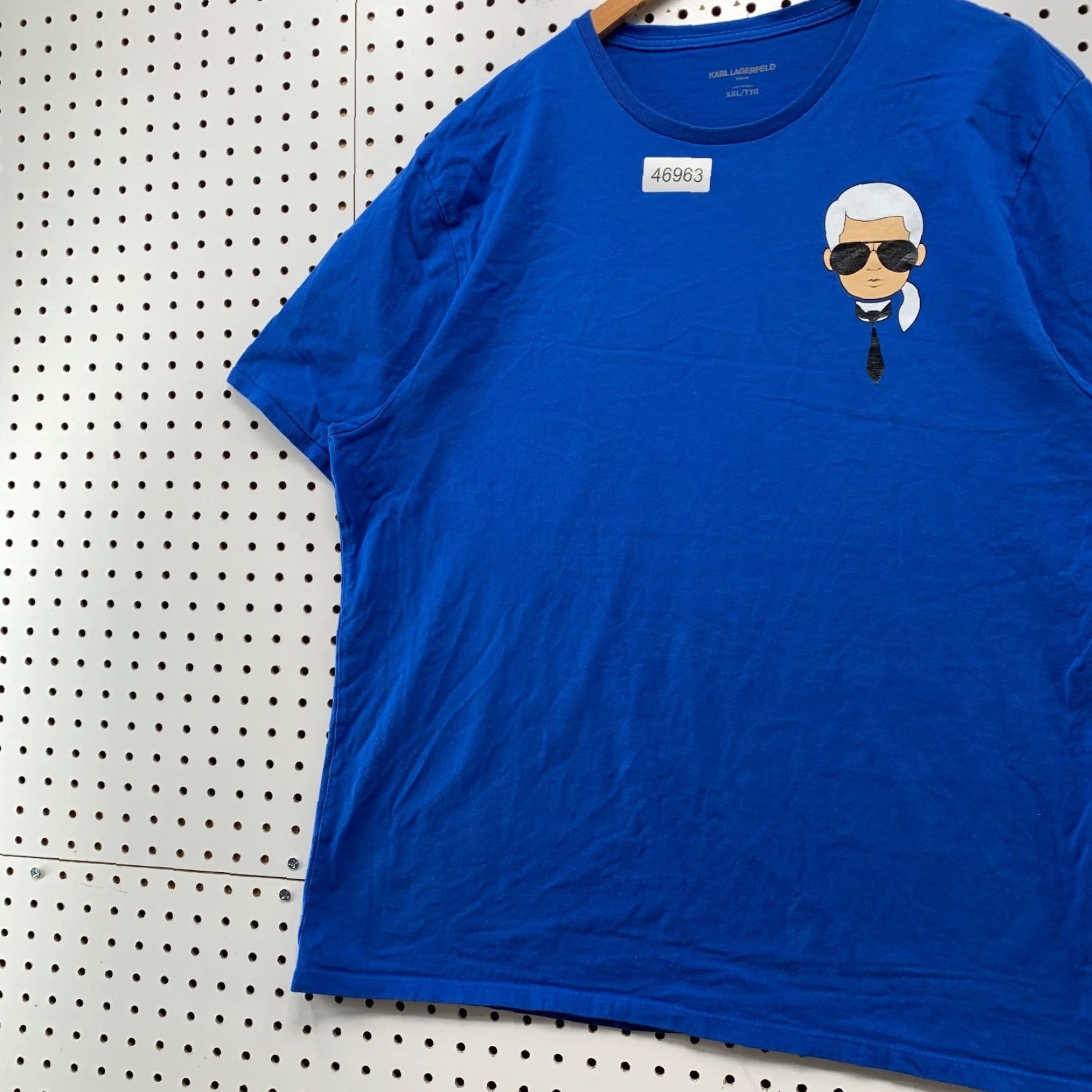 Karl Lagerfeld Karl Lagerfeld T Shirt Mens 2XL Blue Graphic Short Sleeve Designer Shirt 2XL Mens Blue Graphic Print Clothing Size US XXL / EU 58 / 5 - 5 Thumbnail