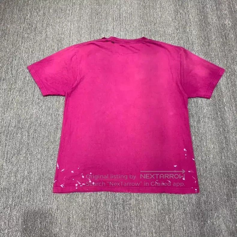 Balenciaga Balenciaga Pink Washed Destroyed Splatter Short Sleeve Size US M / EU 48-50 / 2 - 2 Thumbnail