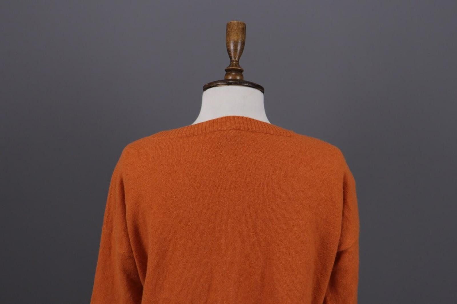 Designer Bitte Kai Rand Orange Cashmere Knit Relaxed Sweater Size L Size L / US 10 / IT 46 - 8 Thumbnail