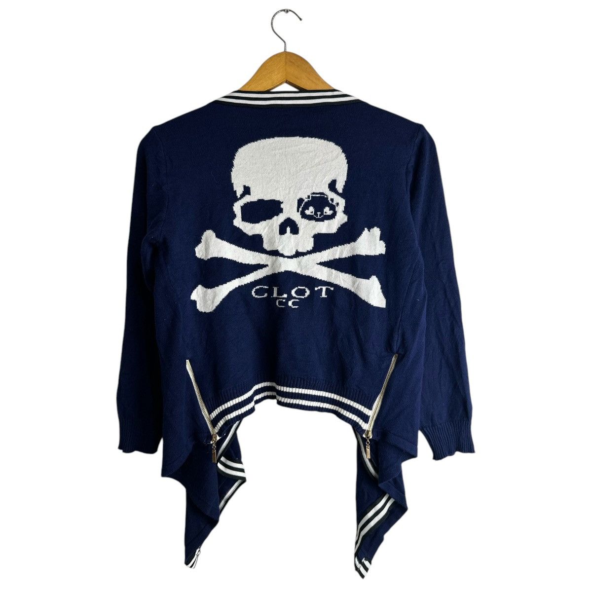 Japanese Brand RARE ASSYMETRICAL KNIT SKULL DOUBLE ZIPPER PUNK LGB STYLE Size US M / EU 48-50 / 2 - 2 Thumbnail
