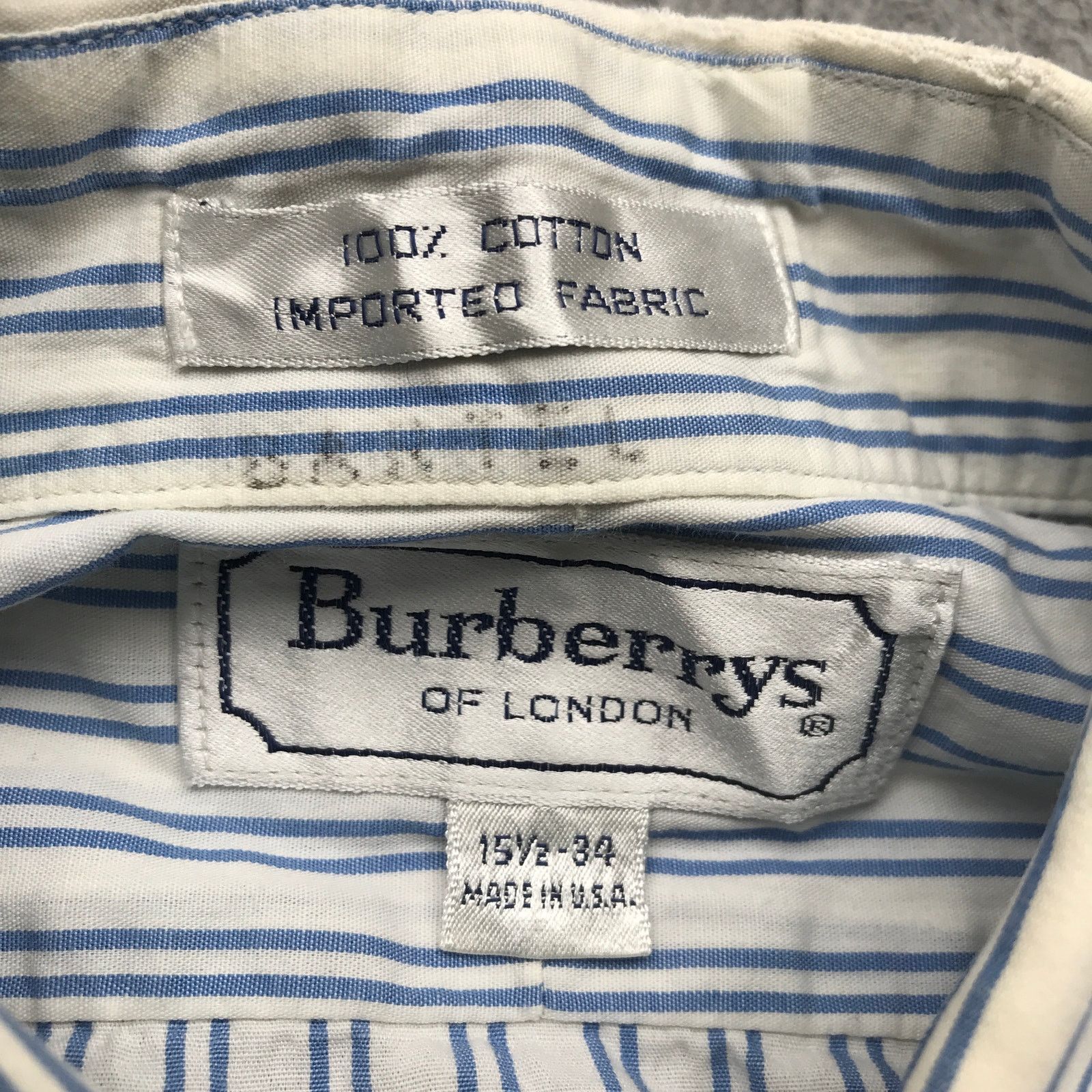 Other Vintage Burberrys Of London Button Shirt Mens M Blue White Size US M / EU 48-50 / 2 - 4 Thumbnail