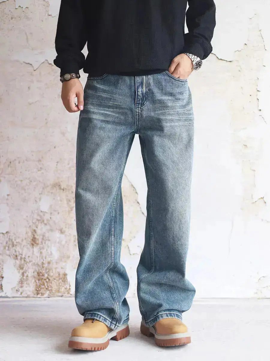 Japanese Brand American Vintage Heavy Duty Aged Jeans Size US 32 / EU 48 - 1 Thumbnail
