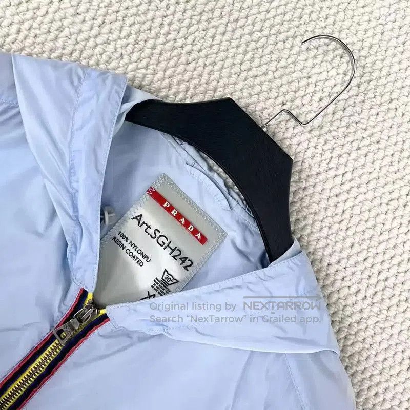 Prada Prada Spring Autumn Light Blue Nylon Jacket. Size US XXL / EU 58 / 5 - 3 Thumbnail