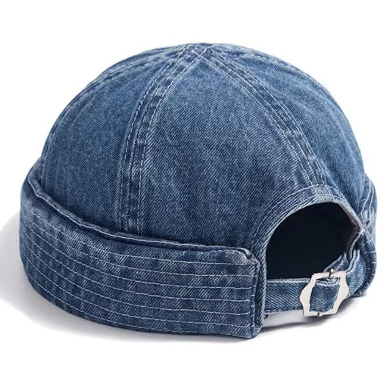 Japanese Brand Vintage Style Denim Brimless Melon Hat Size ONE SIZE - 1 Thumbnail