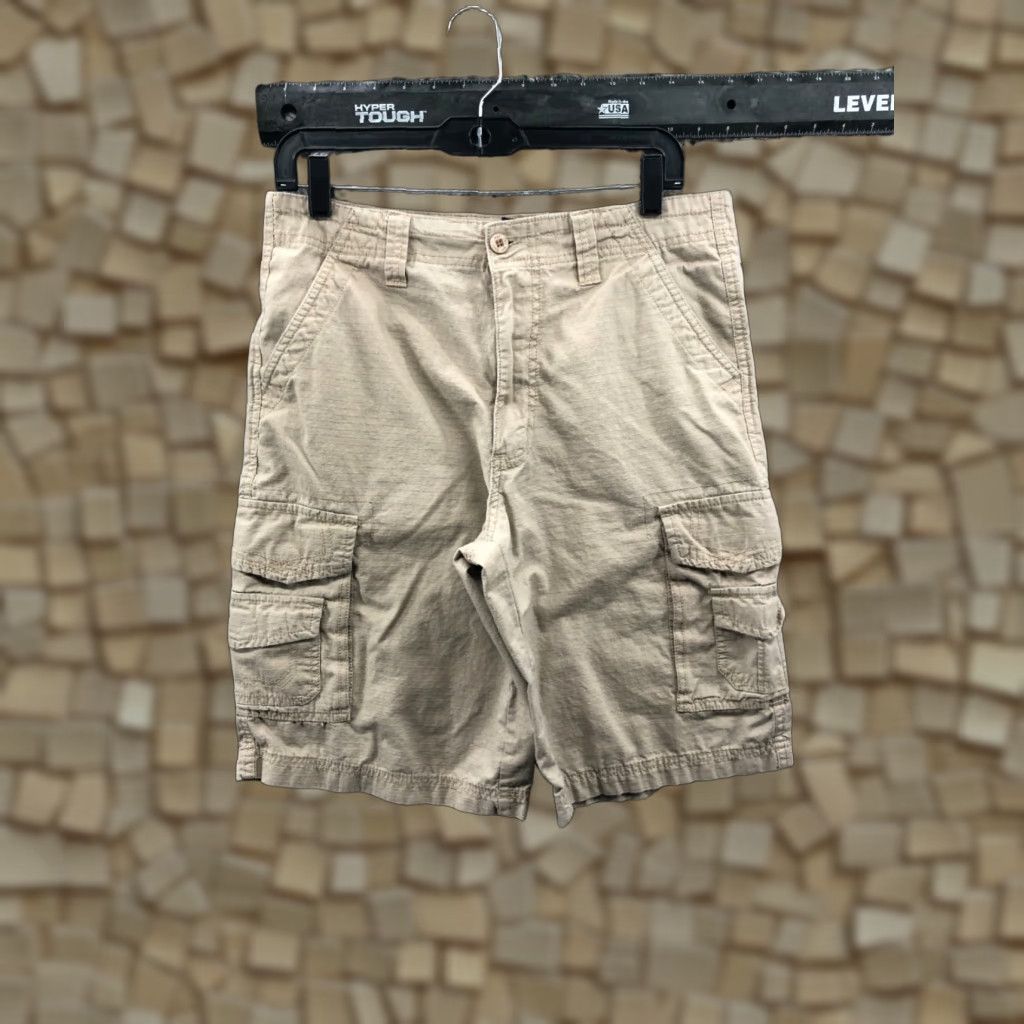 Nat Nast Nat Nast Cargo Shorts Mens 30 Beige Mid Rise 5-Pocket Denim-Style Cotton Blend Size US 30 / EU 46 - 1 Thumbnail