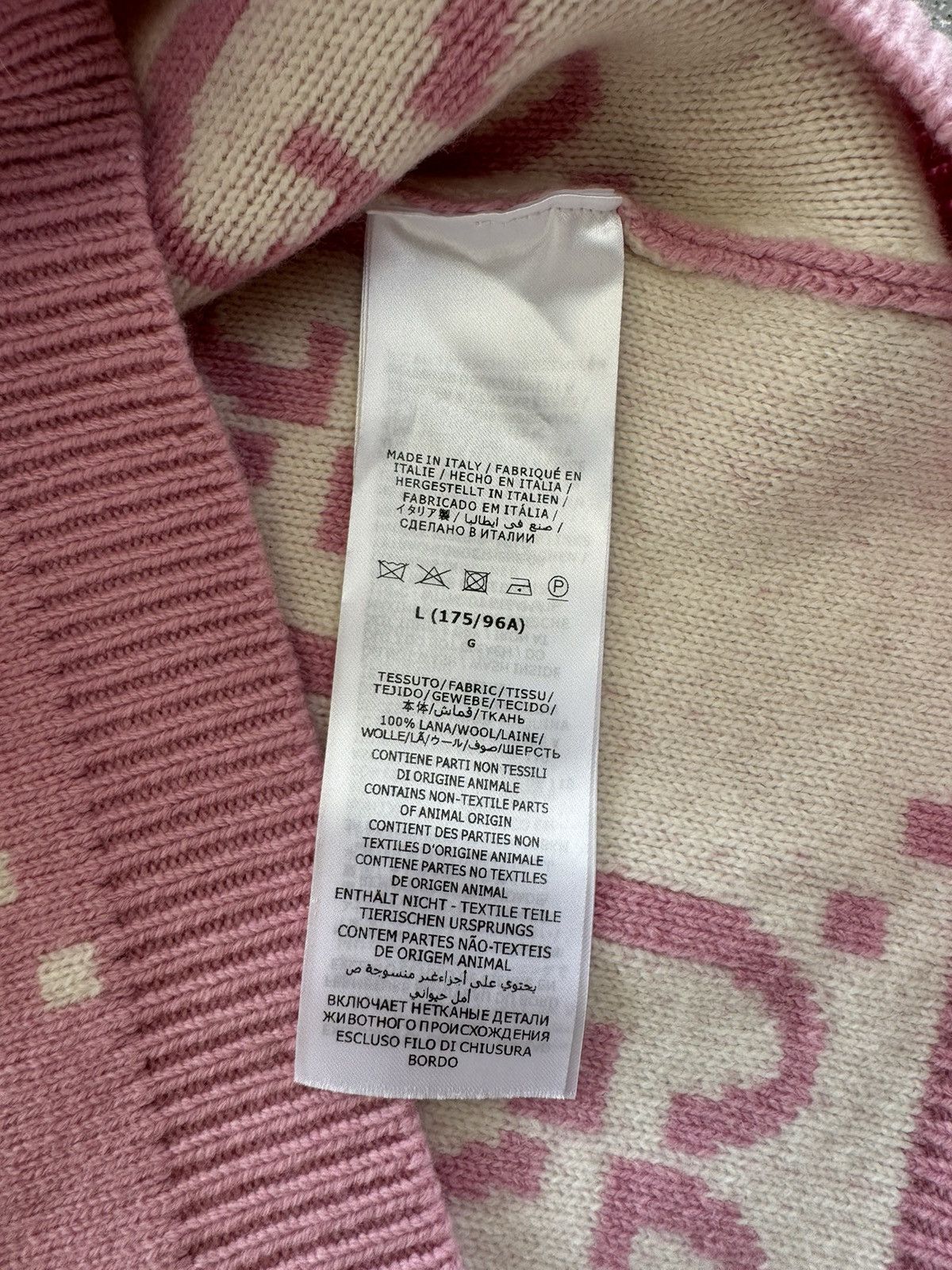 Gucci Gucci Pink GG Knit Wool Top Size L / US 10 / IT 46 - 8 Thumbnail