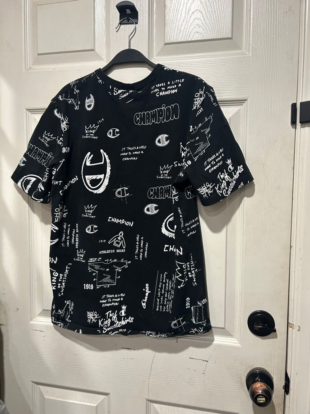 Champion Men's Champion Black & White Graphic Short Sleeve Tee M Size US M / EU 48-50 / 2 - 4 Thumbnail
