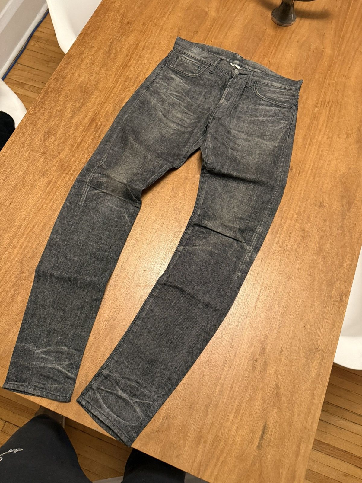 Fabric Brand & Co. Fabric brand and Co. Gray/black light wash salvage denim. Size US 29 - 2 Thumbnail