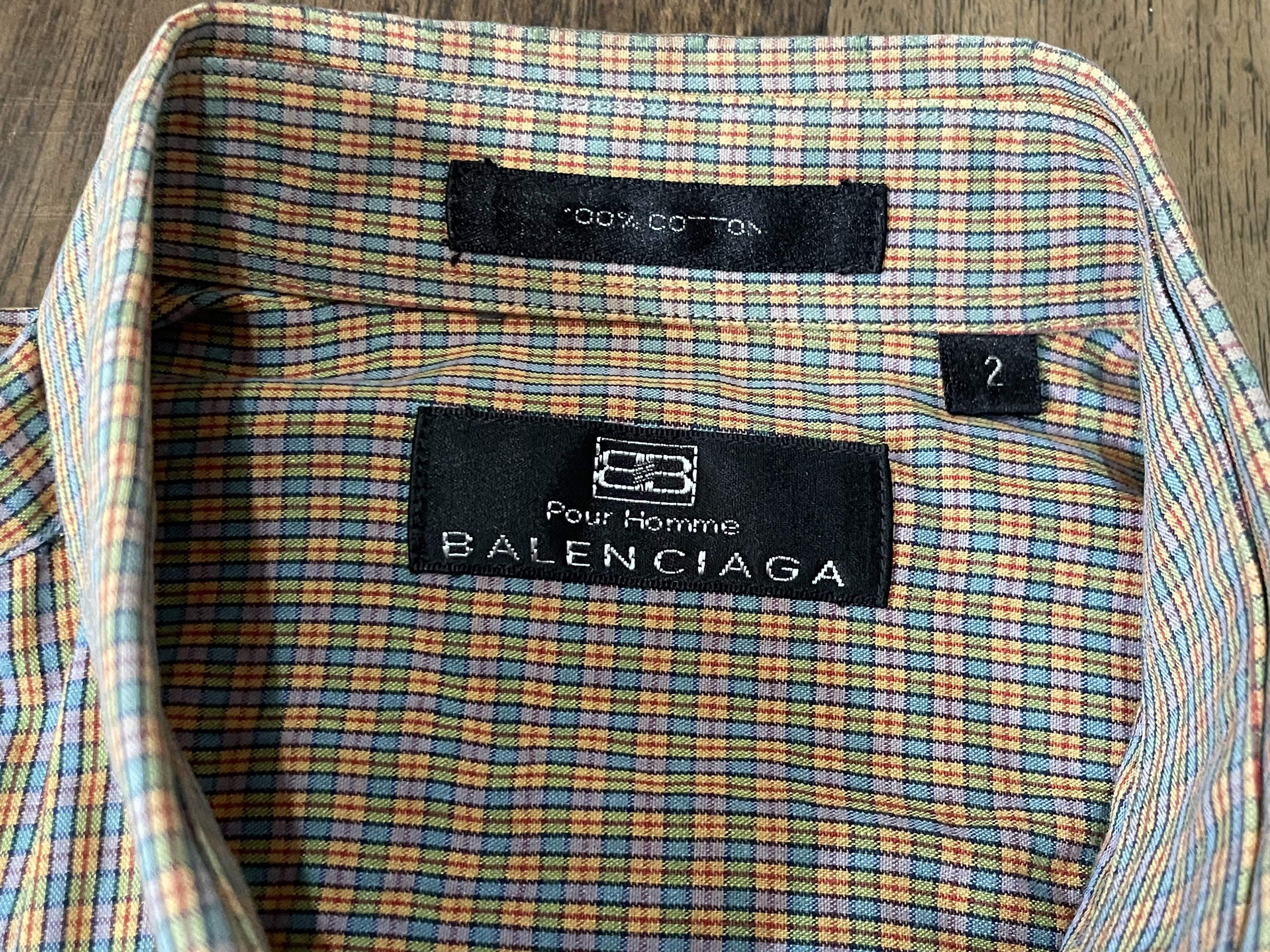 Balenciaga Vintage Balenciaga BB Logo Flannel - Travis Scott Vibe Size US M / EU 48-50 / 2 - 9 Thumbnail