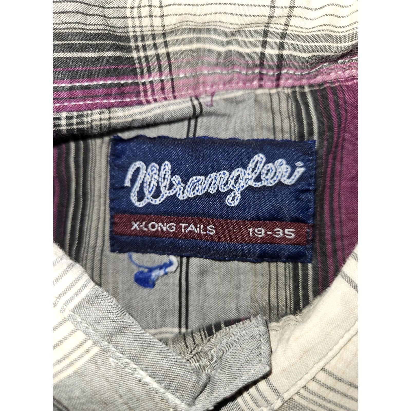 Wrangler VINTAGE Wrangler Shirt Mens 2XL Purple Plaid Western Pearl Snap Short Sleeve Shirt Mens 2XL Purple Plaid Western Pearl Snap Short Sleeve Size US XXL / EU 58 / 5 - 2 Thumbnail