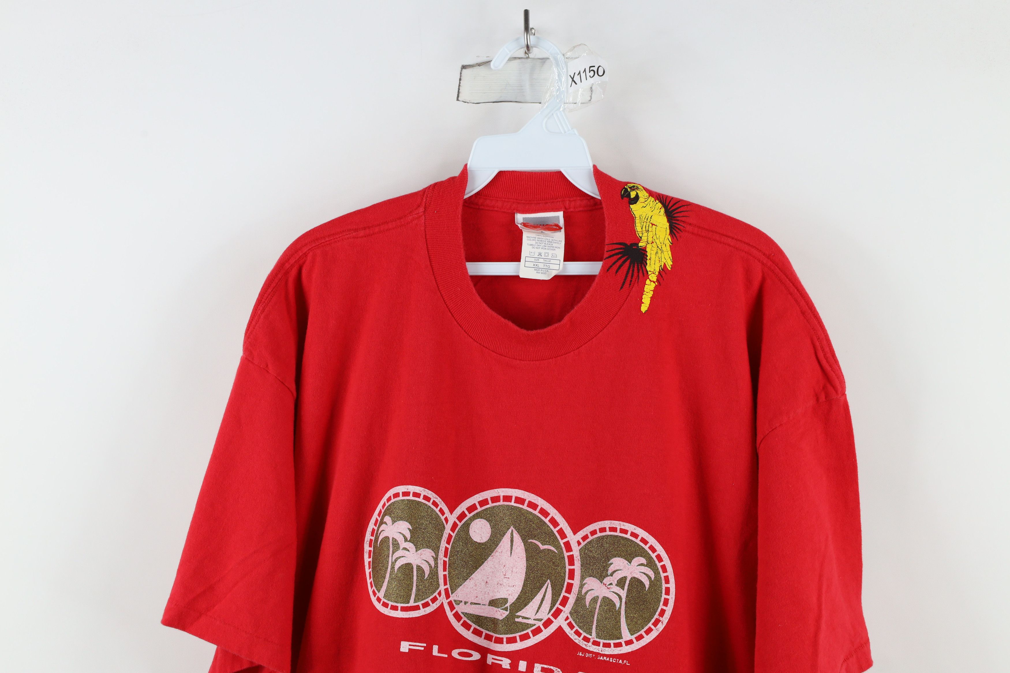 Nike × Vintage Vintage 80s 90s Nike Out Florida Sailboat Parrot T-Shirt USA Size US XXL / EU 58 / 5 - 2 Thumbnail