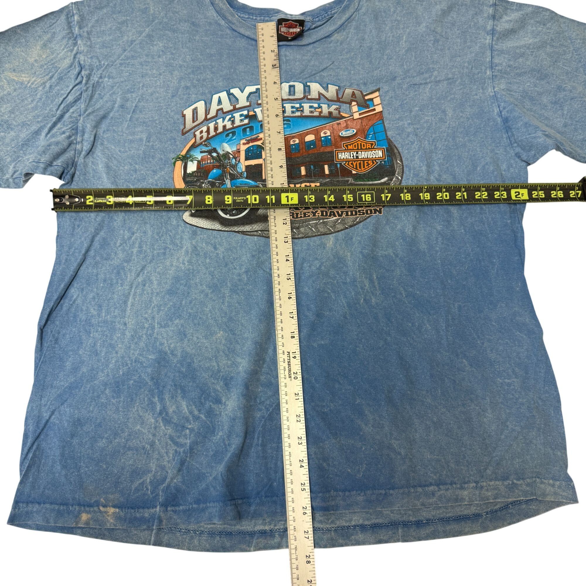 Harley Davidson Motorcycle Holoubek Blue Stonewash Daytona Bike Week T Shirt Size US XL / EU 56 / 4 - 8 Thumbnail