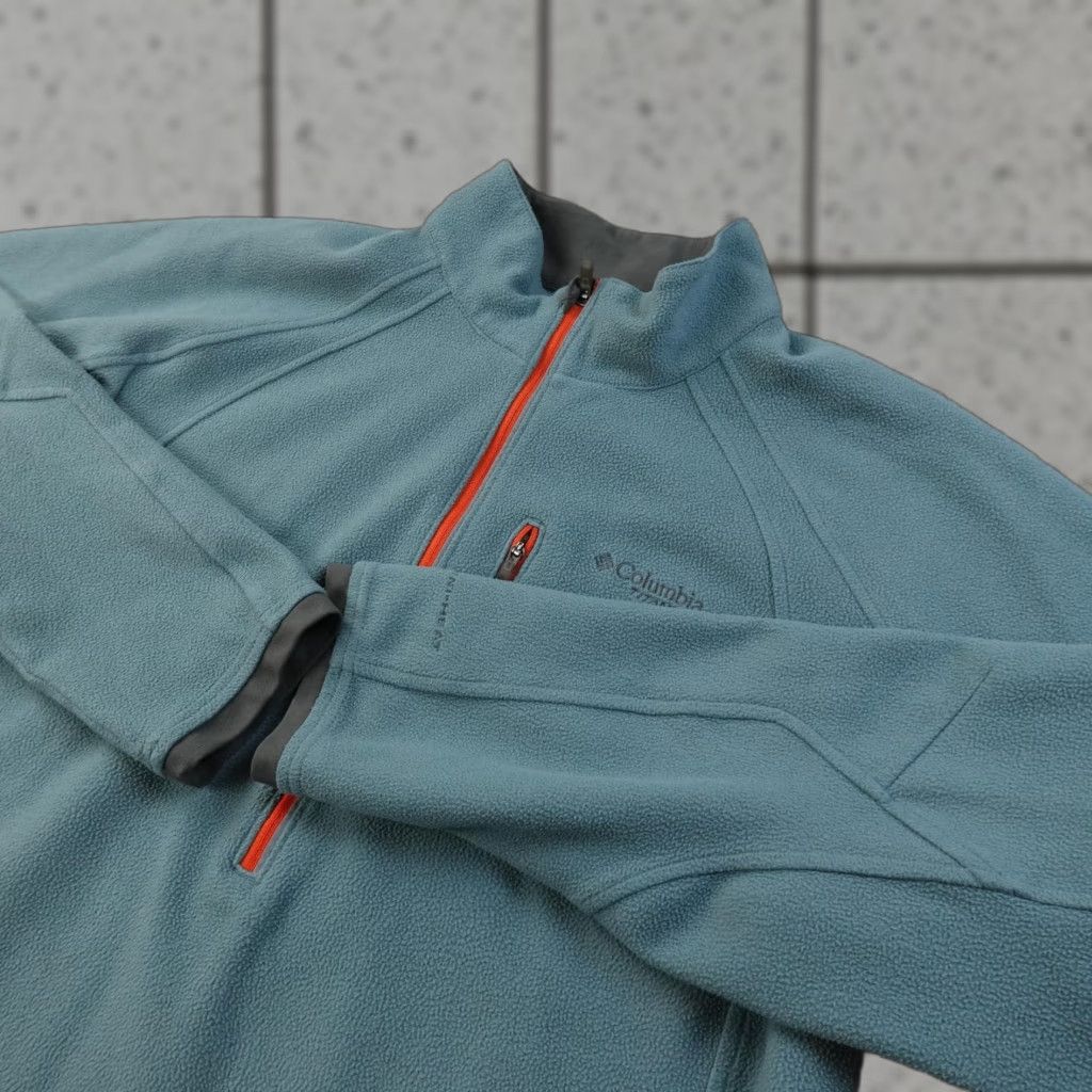 Vintage Columbia Jacket Mens L Blue Titanium Omni-Heat 1/4 Zip Fleece Hiking Windbreaker Thermal Velcro Pockets Zippered Pockets Size US L / EU 52-54 / 3 - 1 Thumbnail