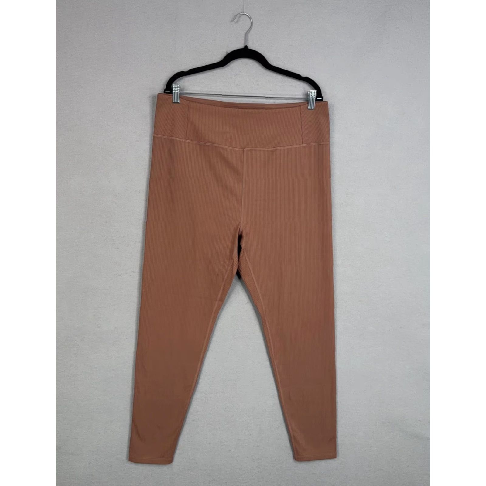 Girlfriend Collective Girlfriend Collective Leggings Womens 4XL Brown Ribbed High Rise Ankle Yoga Gym Size 40" / US 18 - 2 Thumbnail