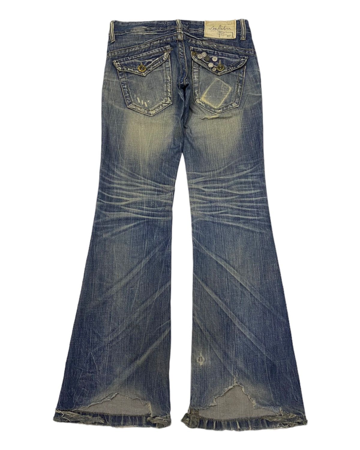 If Six Was Nine 🔥FLARE JEANS LOLITA LOW RISE DISTRESSED FLARE DENIM JEANS Size US 30 / EU 46 - 8 Thumbnail