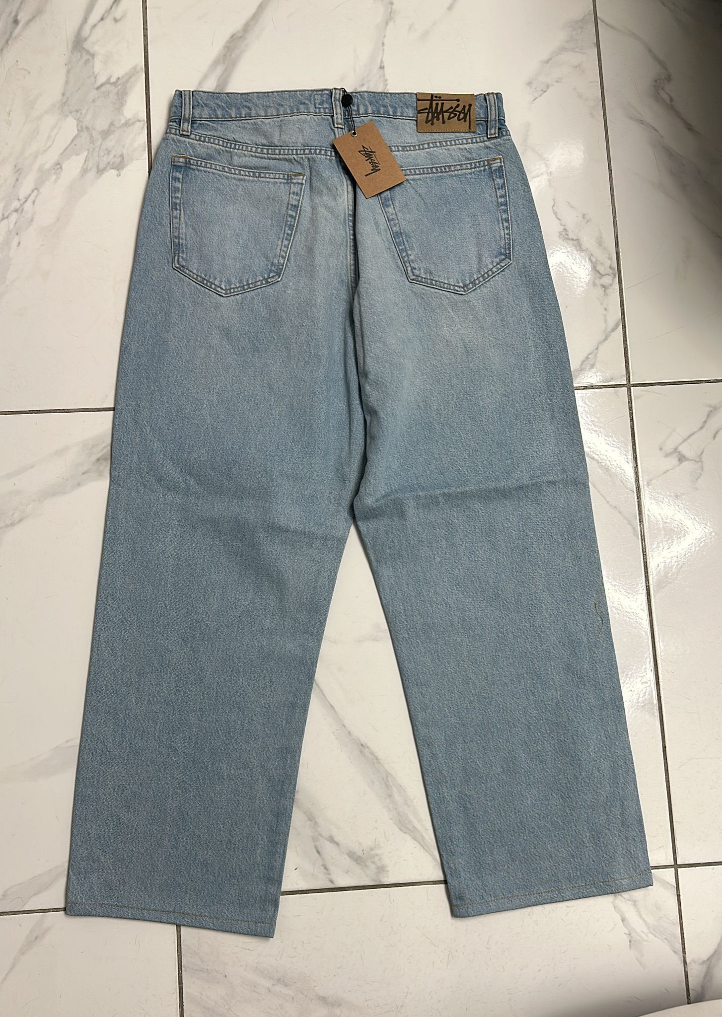 Stussy × Vintage Stussy Big Ol Jean Denim Light Wash Blue Size 28 Size US 28 / EU 44 - 2 Thumbnail