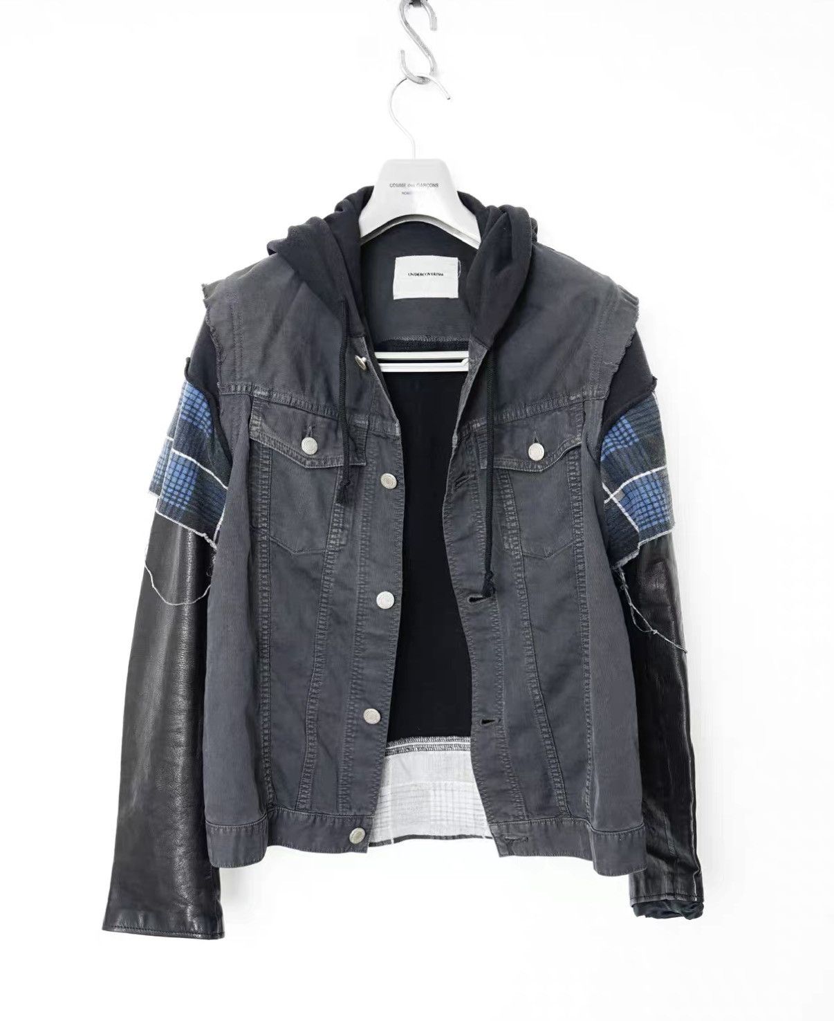 Undercover Undercover Denim Jacket with Leather Sleeves Size US M / EU 48-50 / 2 - 1 Thumbnail