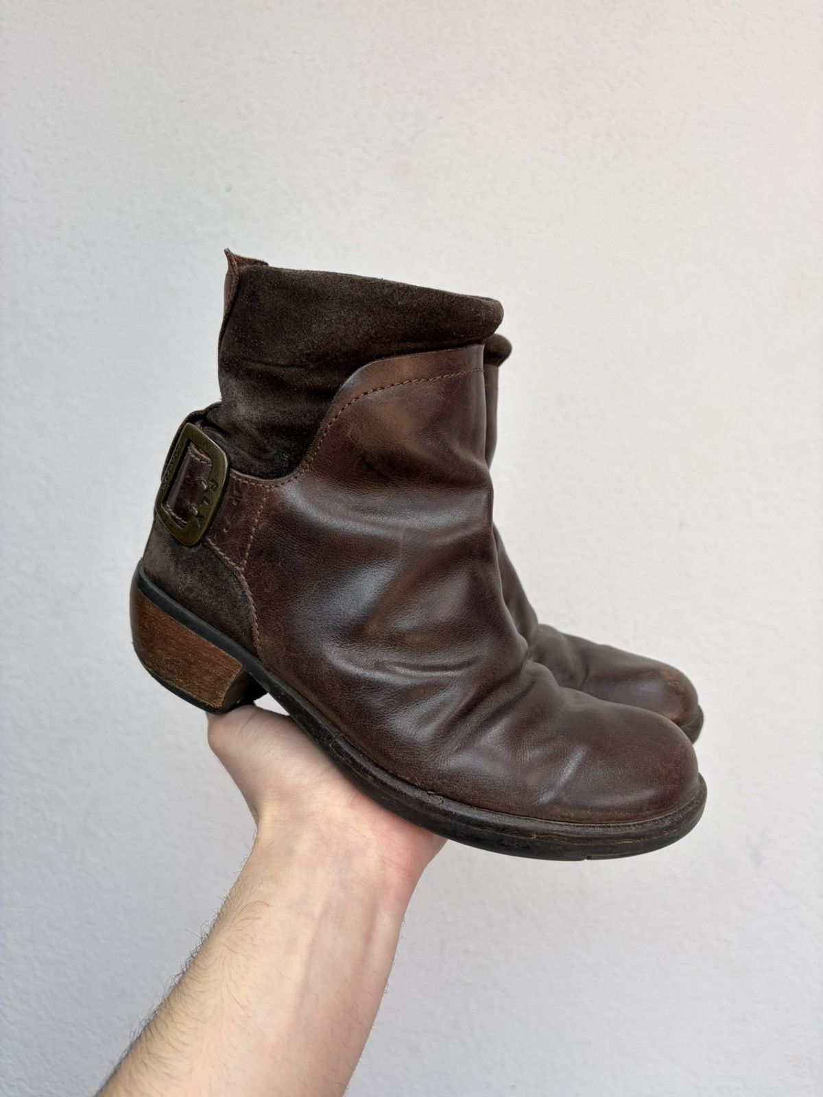 A.S.98 Vintage Like Maison Margiela Belted Leather Biker Boots Size US 8 / IT 38 - 9 Thumbnail