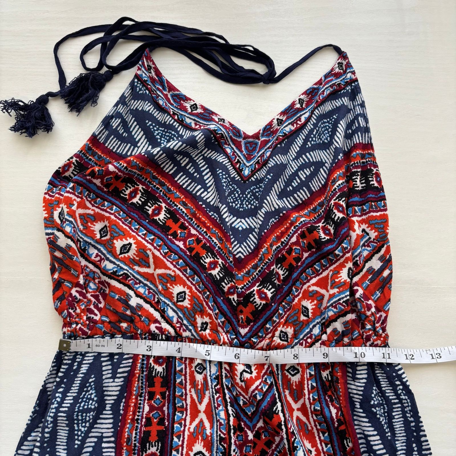 Other Flying Tomato Boho Multi-Colored Halter Top Jumpsuit Size XS Size 27" / US 4 / IT 40 - 8 Thumbnail
