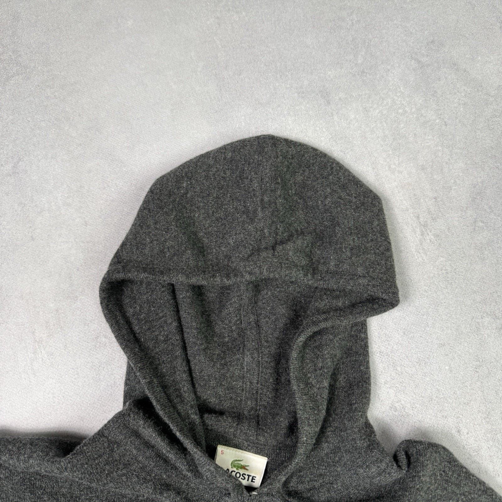 Lacoste Vintage Lacoste Wool Sweater Hooded Men Size 5 Grey Size US L / EU 52-54 / 3 - 21 Thumbnail
