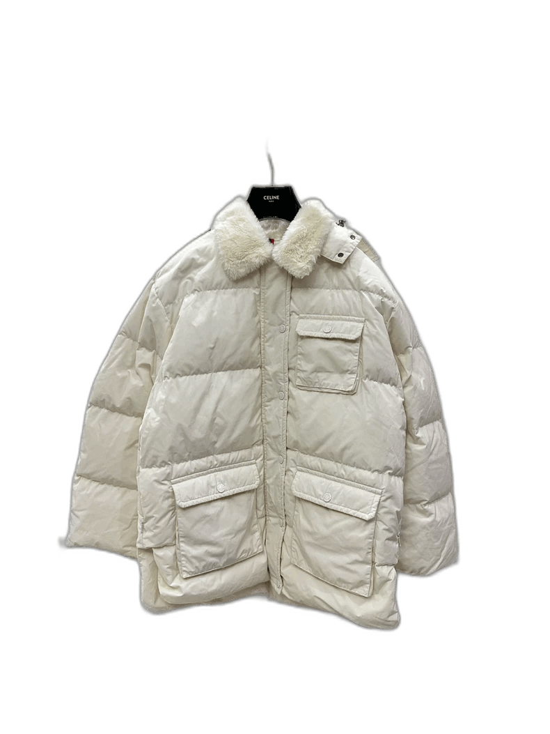 Moncler Moncler Careil White Embroidered Hooded Jacket Size M / US 6-8 / IT 42-44 - 1 Thumbnail