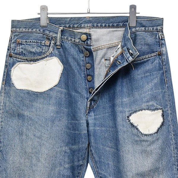 Yohji Yamamoto SPOTTED HORSE CRAFT YOHJI YAMAMOTO Repaired denim pants Size US 34 / EU 50 - 4 Thumbnail