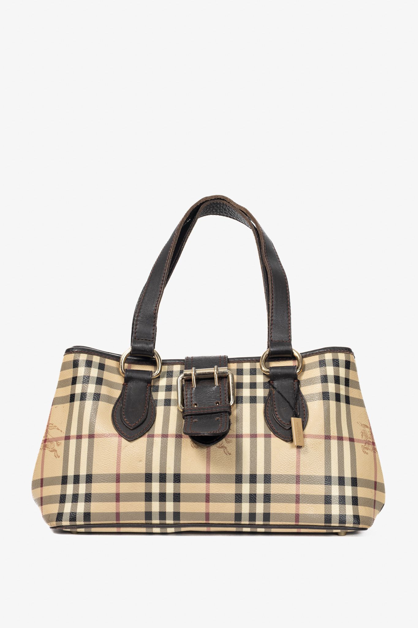 Burberry Burberry Haymarket Check Buckle-Strap Handbag Size ONE SIZE - 1 Thumbnail