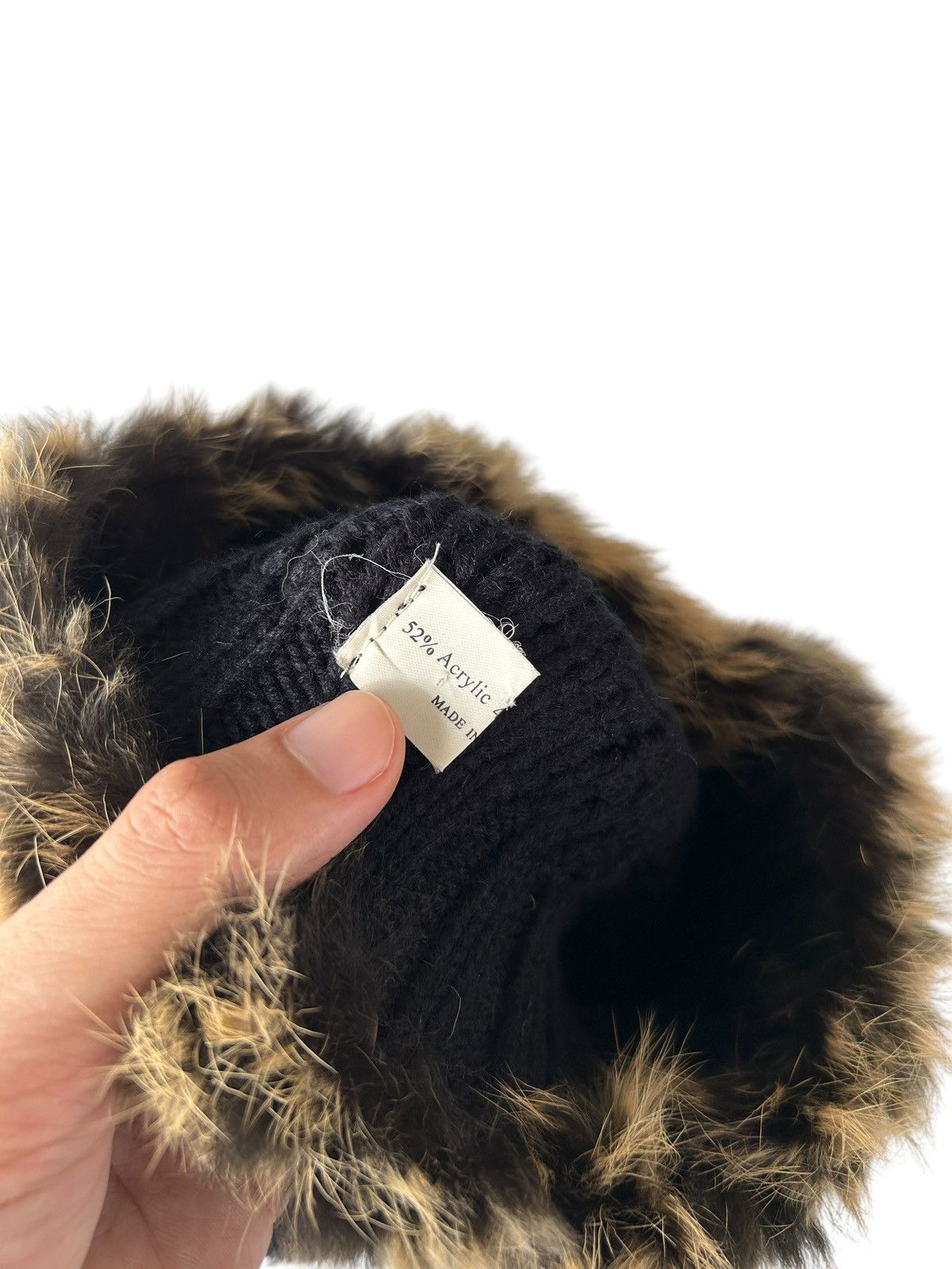 Japanese Brand × Kapital × Vintage Japanese Punk Bondage Style Knitt Fur Beanie Hats Size ONE SIZE - 8 Thumbnail