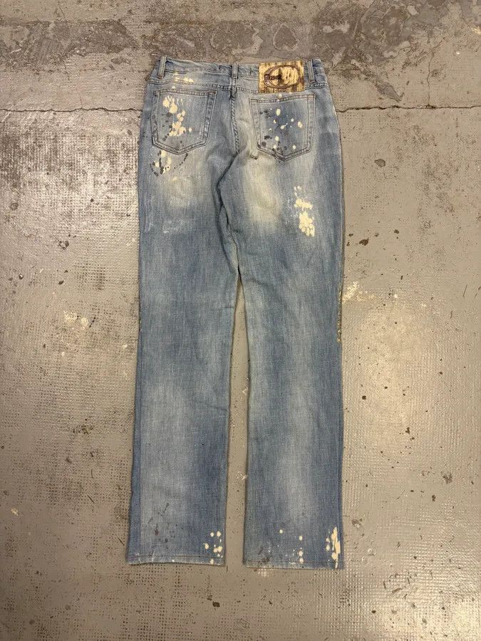 Roberto Cavalli AW2007 Cavalli Light Jeans Denim Distressed Gold Embroidered Jeans Size 26" / US 2 / IT 38 - 6 Thumbnail
