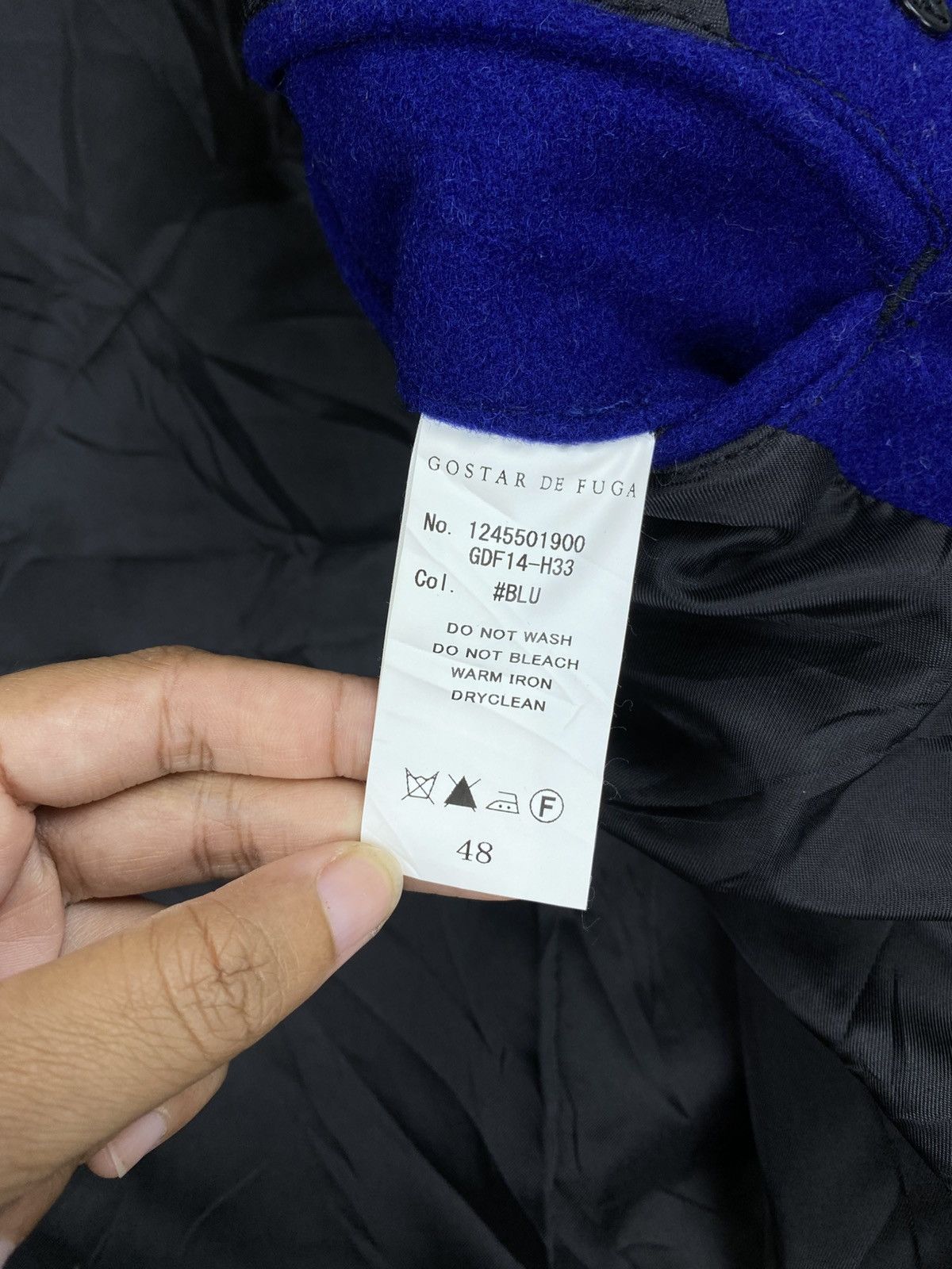 GOSTAR DE FUGA Vtg Gostar De Fuga Double Breasted Blue Wool Coat Jacket Size US M / EU 48-50 / 2 - 12 Thumbnail