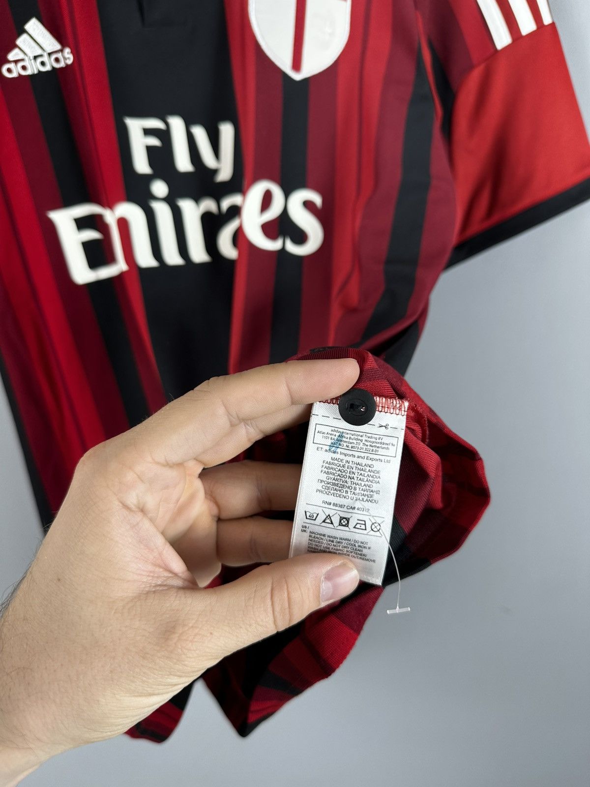 Adidas 2014-15 AC Milan adidas Home Shirt Size US L / EU 52-54 / 3 - 5 Thumbnail
