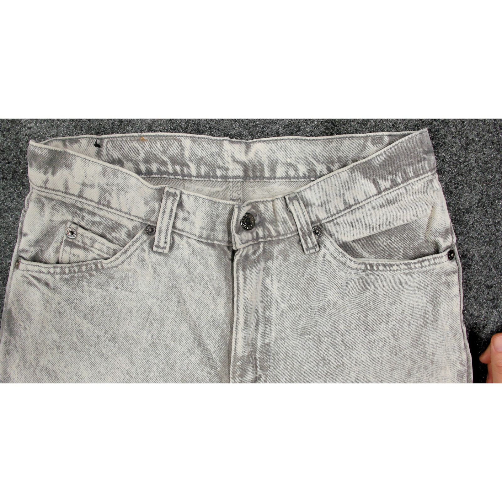 Levi's 80s Levi's 550 Acid Wash Cropped Tapered Mom Jeans USA Size 32" / US 10 / IT 46 - 9 Thumbnail