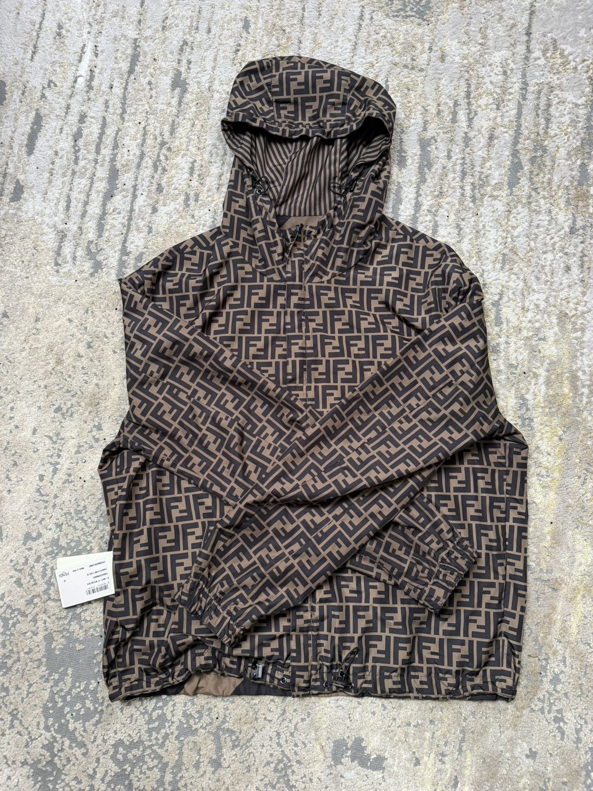 Fendi Fendi FF Monogram Windbreaker Jacket (Brown) Size 52 Size US L / EU 52-54 / 3 - 2 Thumbnail