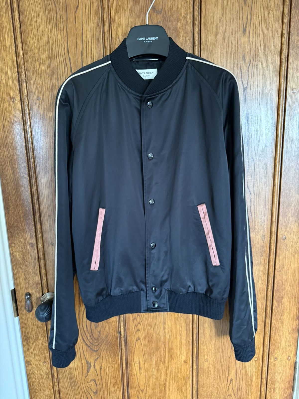 Saint Laurent Paris SS20 Saint Laurent YSL black teddy logo jacket 48 grail star Size US M / EU 48-50 / 2 - 2 Thumbnail