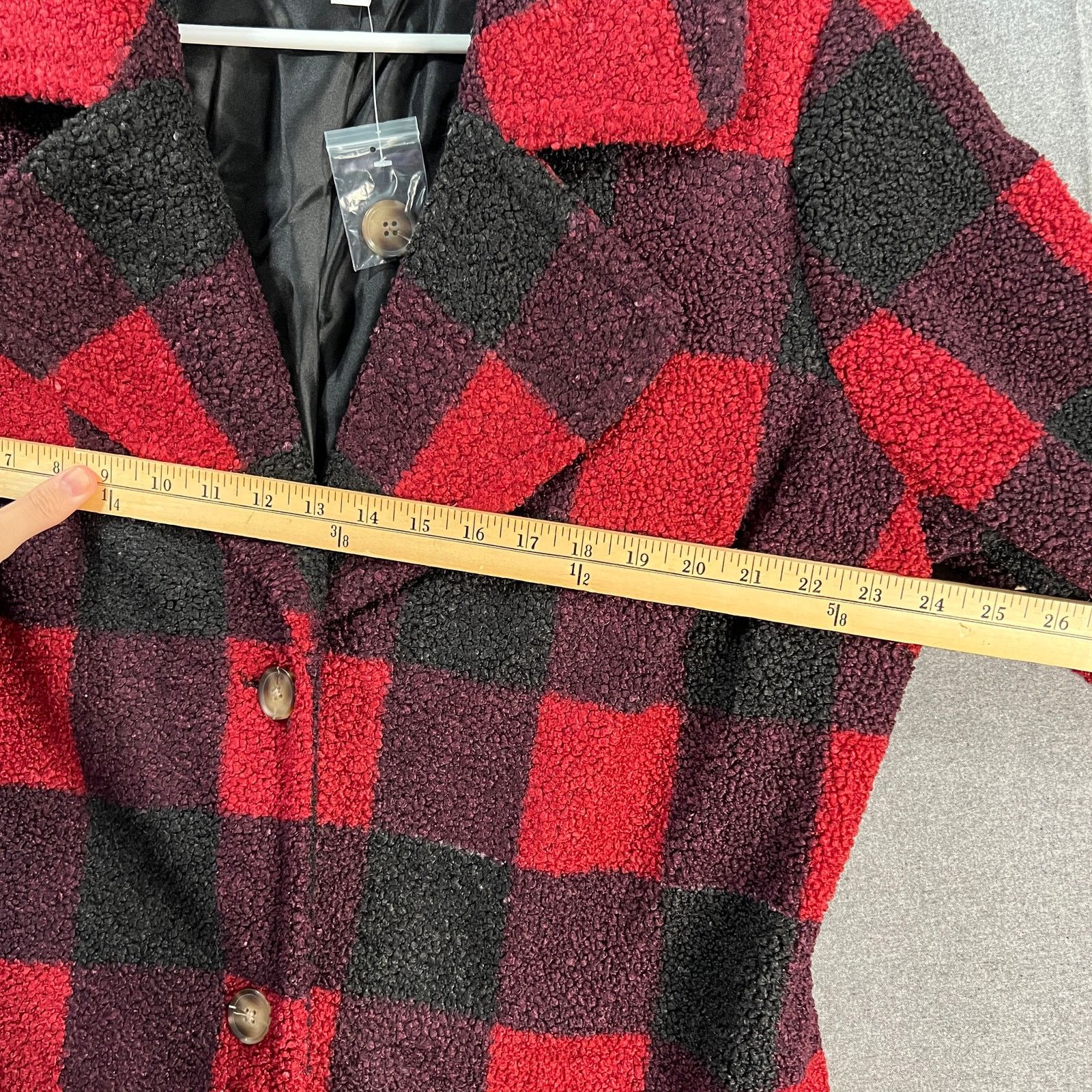 Other Joan Rivers Regular Plaid Sherpa Teddy Coat Size Large Size L / US 10 / IT 46 - 10 Thumbnail
