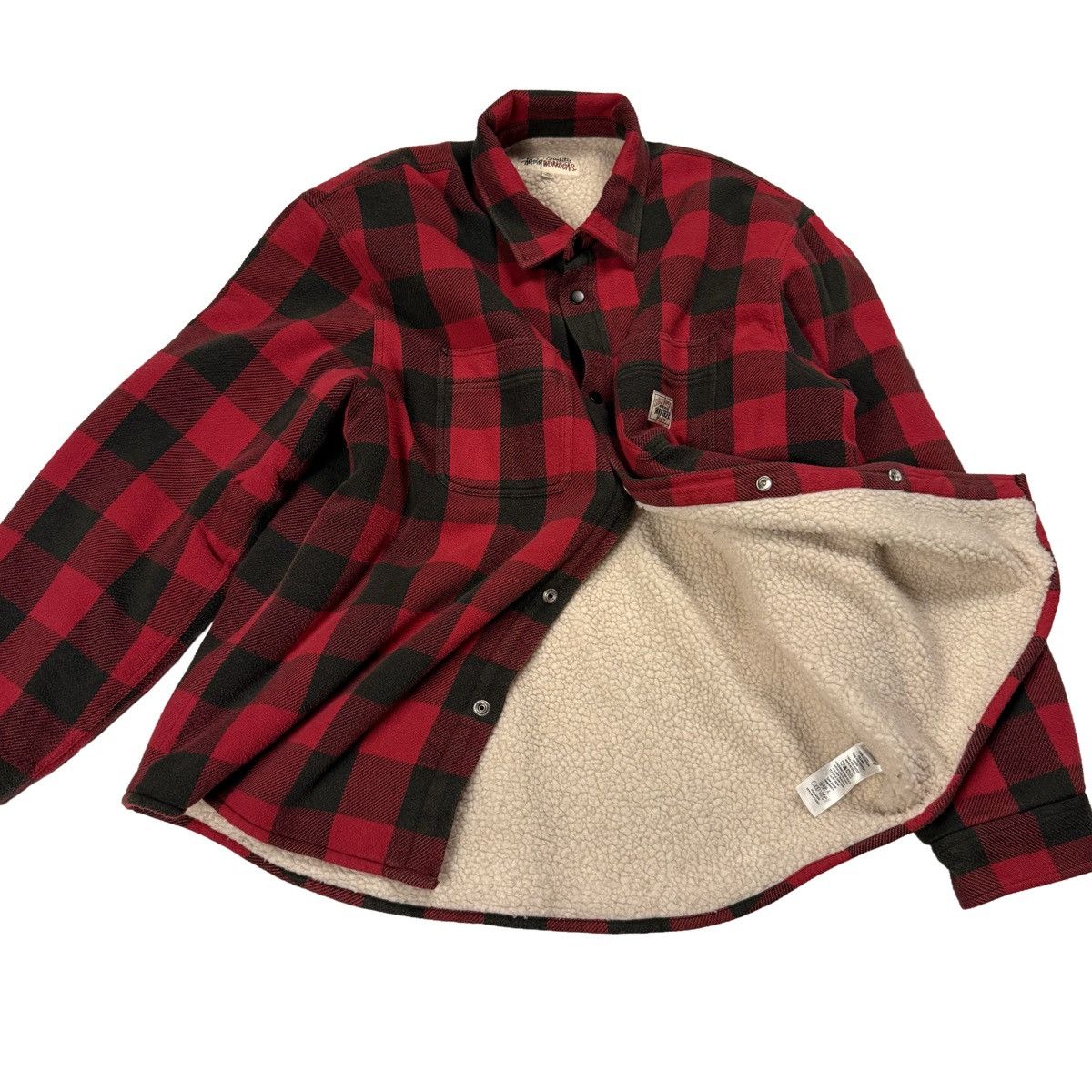 Stussy Fleece Chunky Button Up Checkered Size US XXL / EU 58 / 5 - 2 Thumbnail