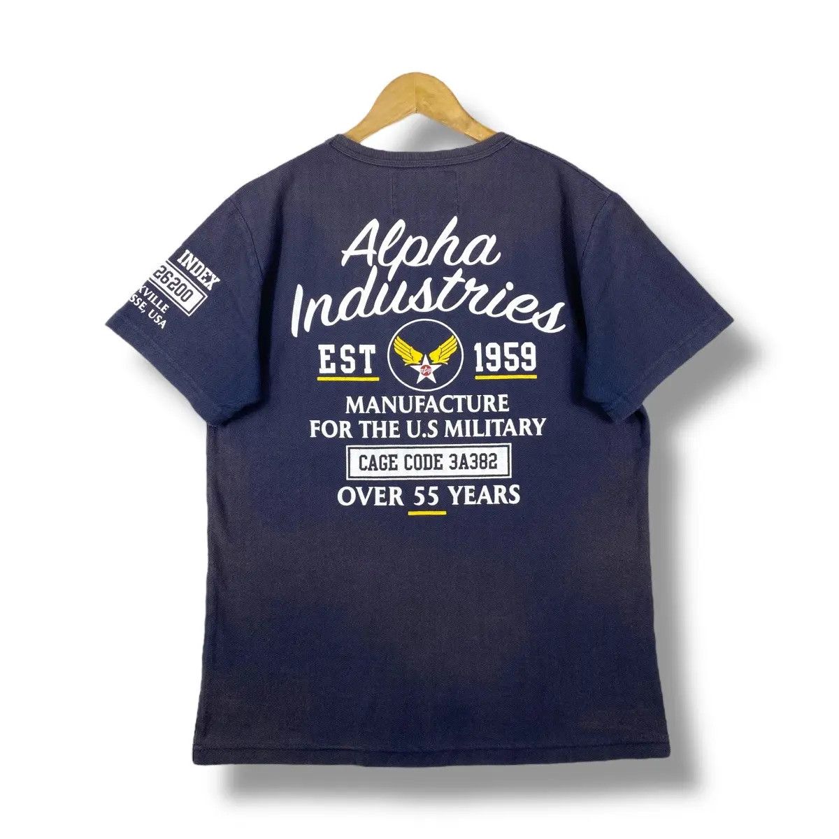 Alpha Industries ALPHA INDUSTRIES Authentic Flight Apparel Faded Tee Shirt Size US M / EU 48-50 / 2 - 1 Thumbnail