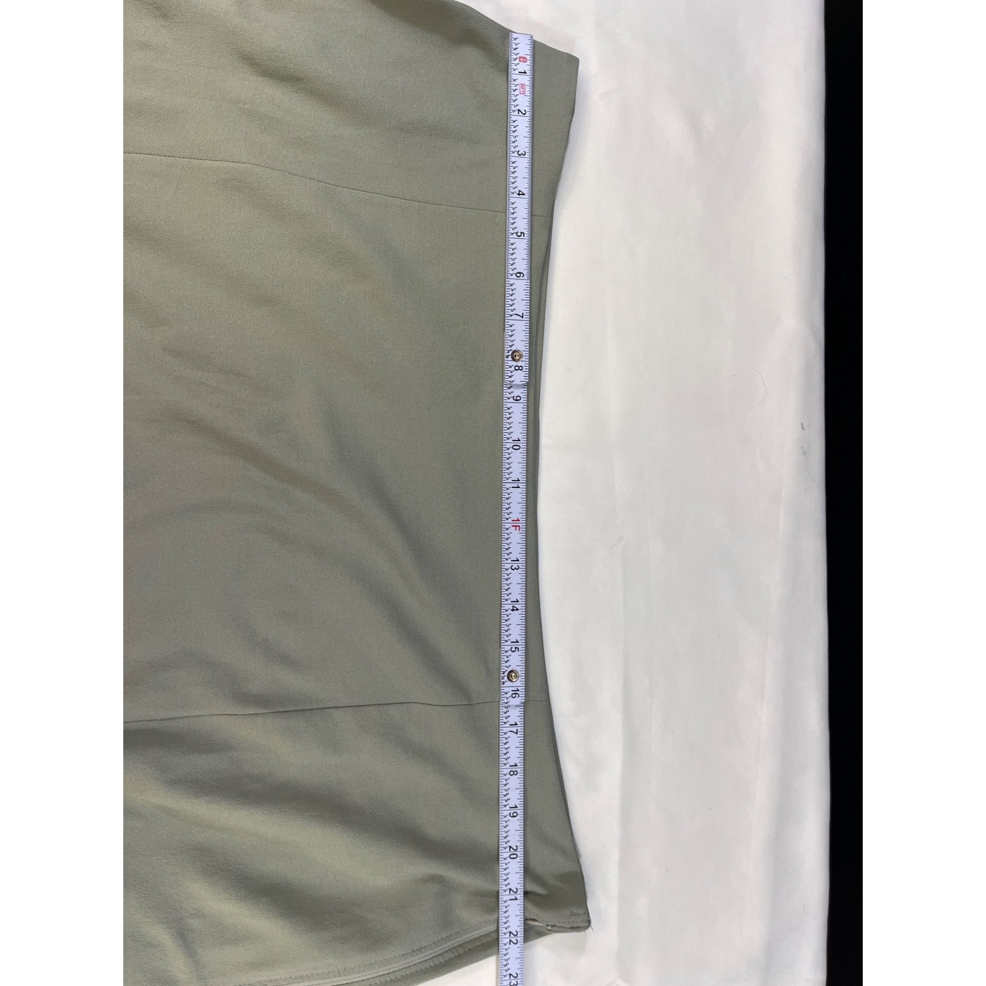 Other Abercrombie and Fitch womens sage green High-Waist Midi Skir Size 38" / US 16 / IT 52 - 6 Thumbnail