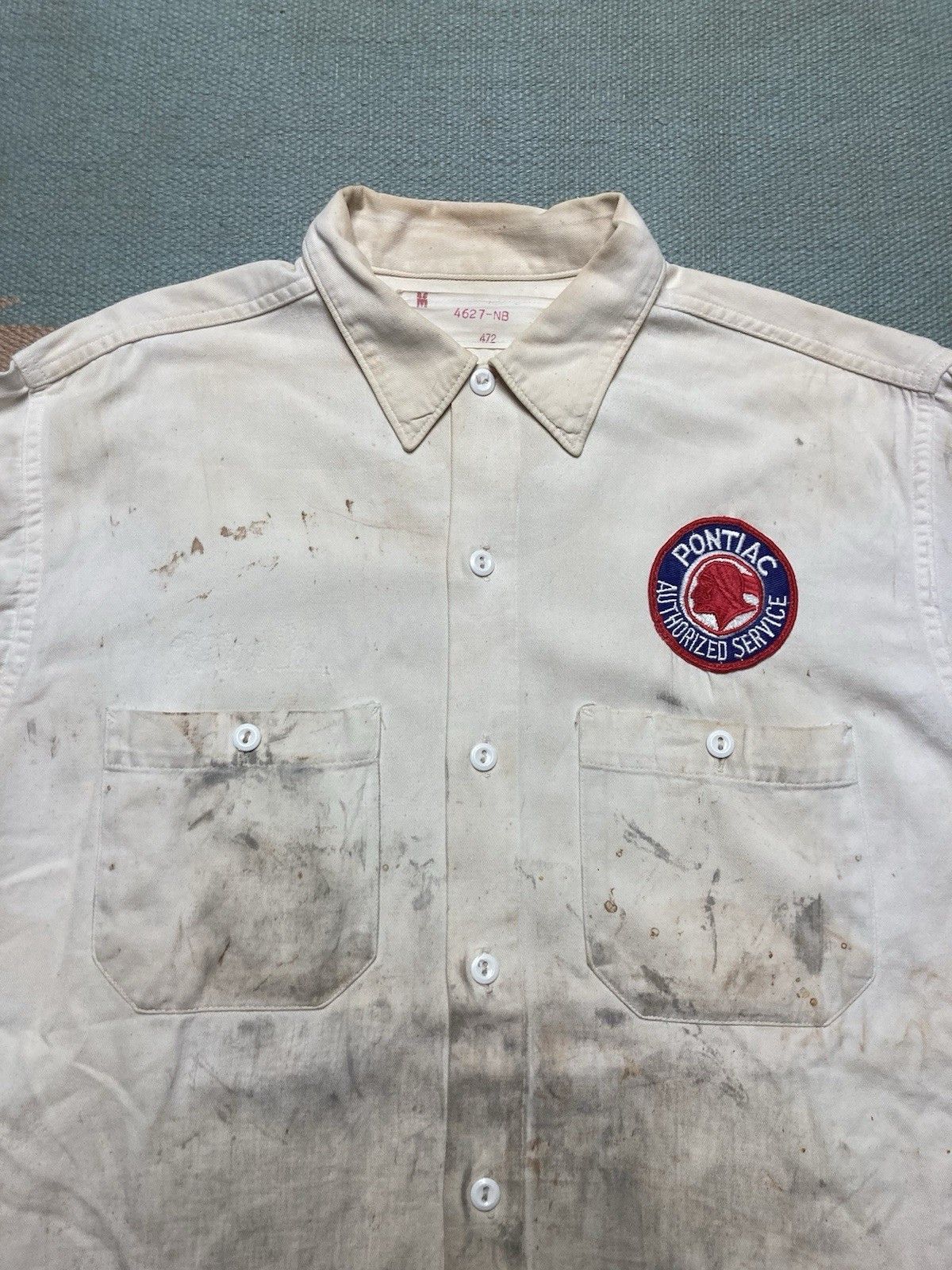 Vintage Vintage 50s 60s work shirt pontiac patch car grunge medium Size US M / EU 48-50 / 2 - 4 Thumbnail