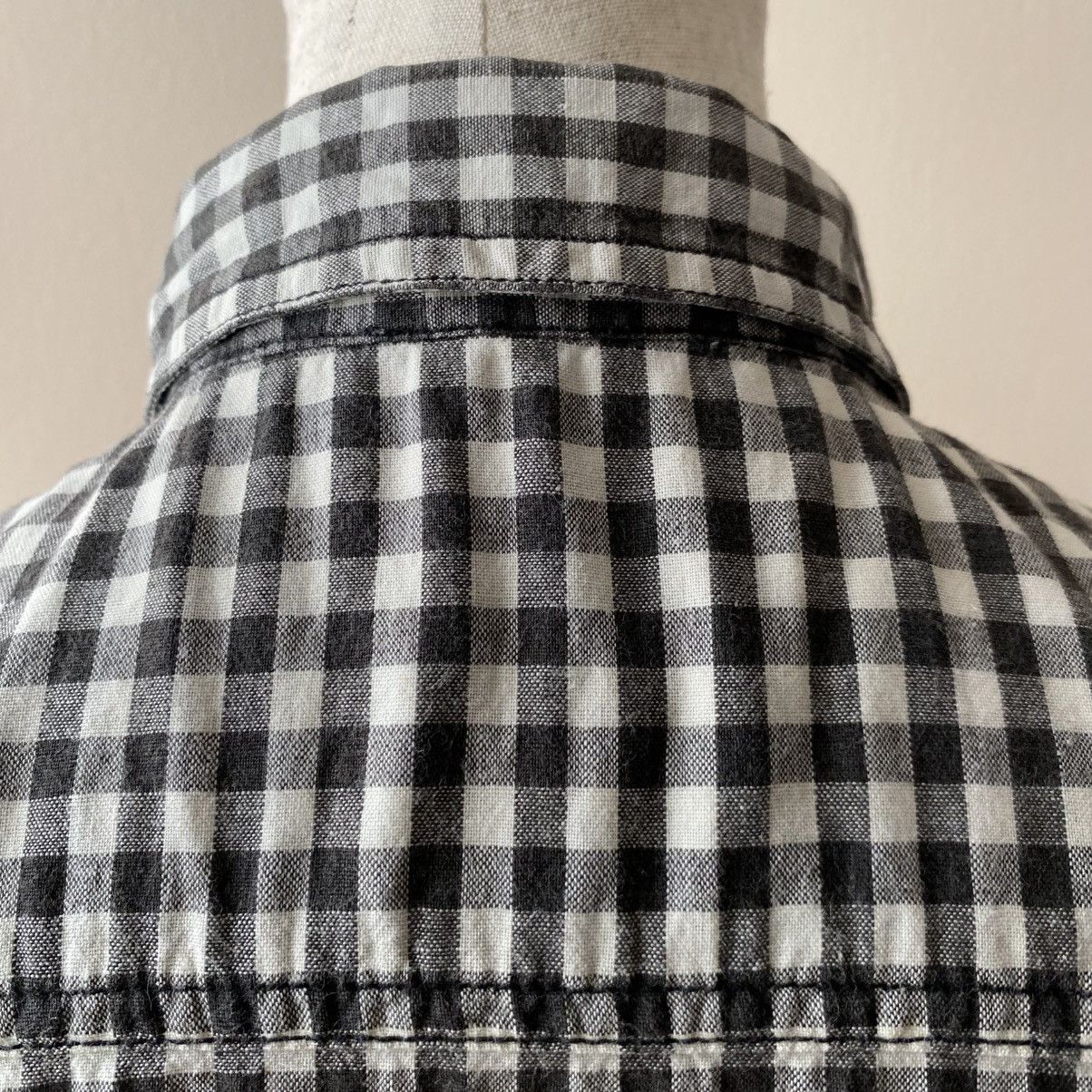Japanese Brand ALGONQUINS Y2K Punk Black White Gingham Short Sleeve Shirt Size S / US 4 / IT 40 - 10 Thumbnail